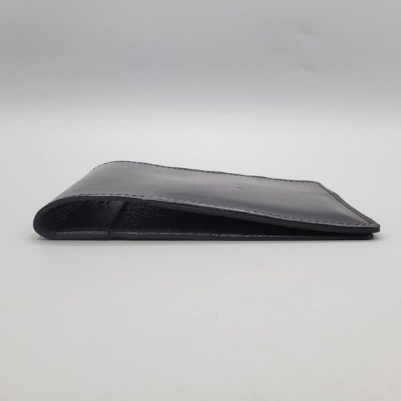 Black Leather Aker ID and Notebook Holder Slimline - Picture 3 of 6